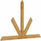 Ekena Millwork Saratoga Rough Sawn Timber Gable Bracket, Western Red Cedar, 96"W x 64"H x 2"D x 6"F, 16/12 Pitch GBW096X64X0206SAR00RWR - alternate 3